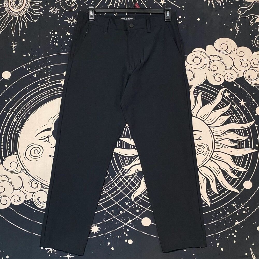 Marc New York by Andrew Marc Golf Pant Men's 32x29 Black Straight Performance